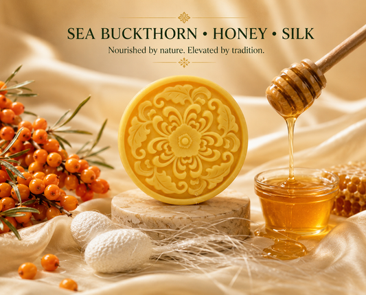 Silk & Herb Embossed Series soap bar close-up