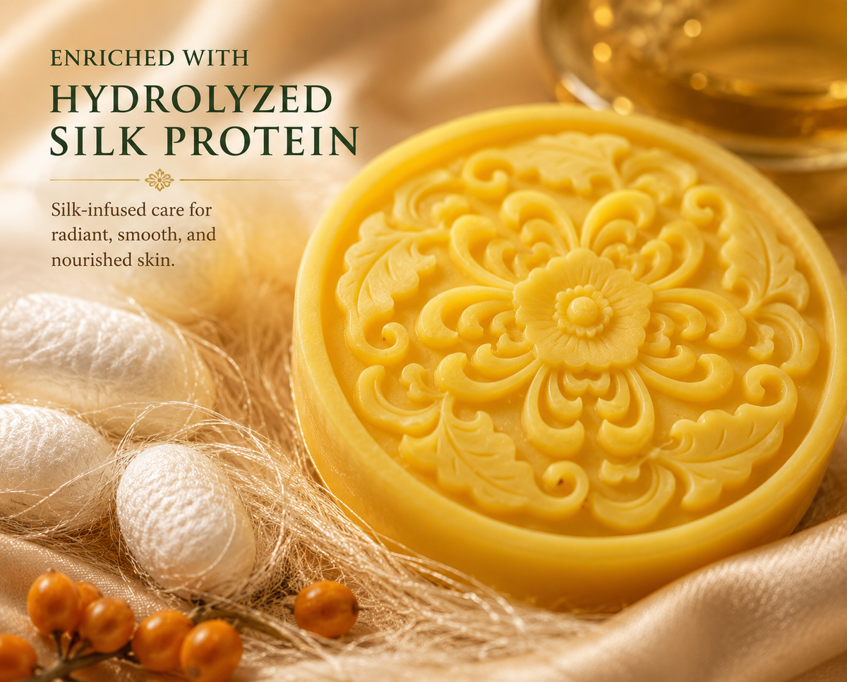 Silk & Herb Embossed Series handcrafted soap bar