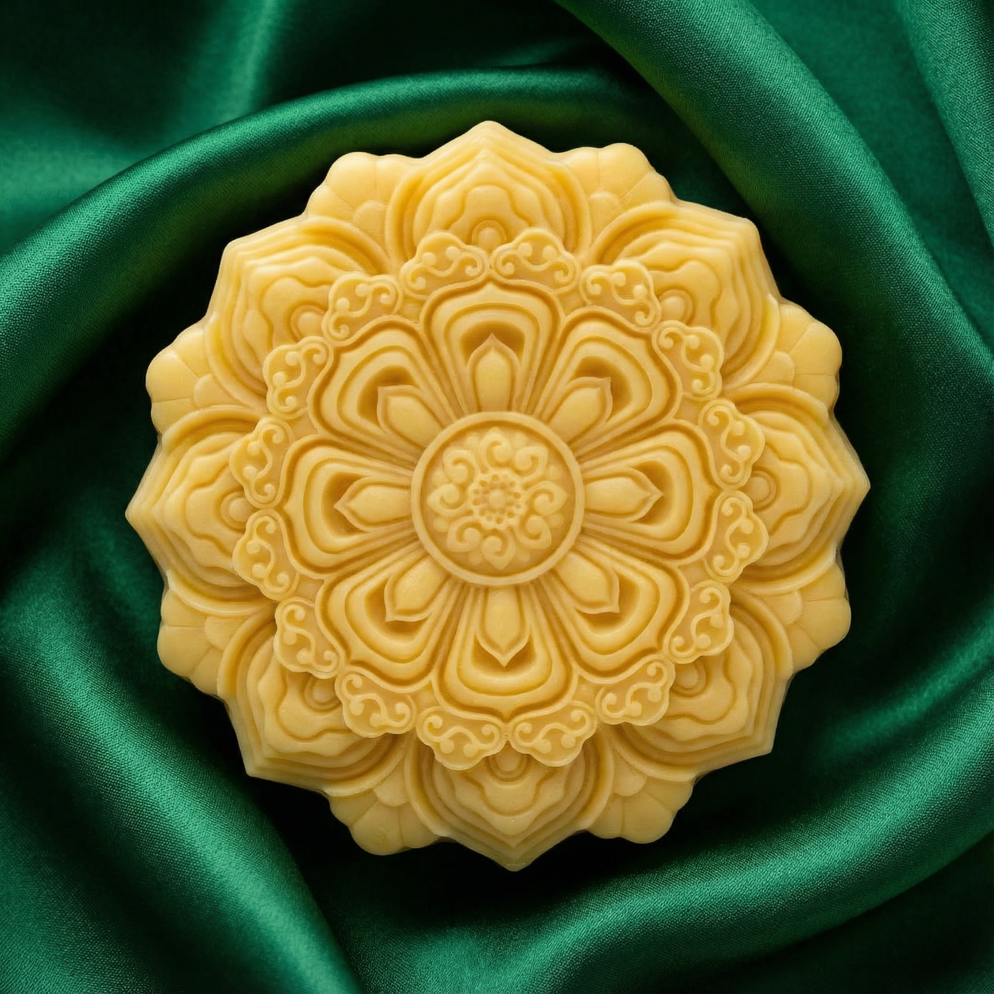 Silk & Herb Golden Dome white soap bar with sweet almond and cedarwood